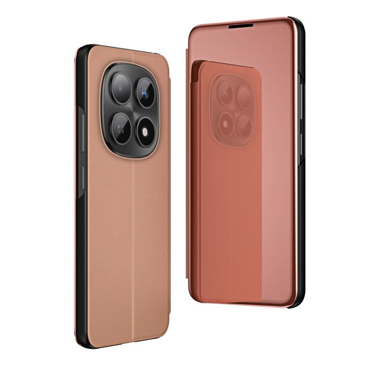 For Redmi Note 15 4G / 5G Global 164mm Plated Mirror Horizontal Flip Leather Phone Case with Holder
