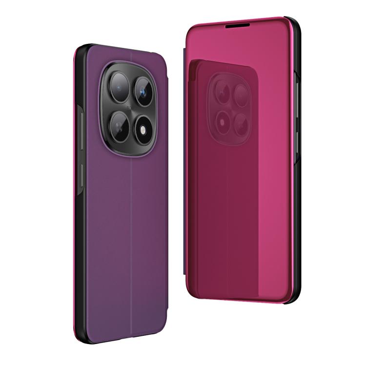 For Redmi Note 15 4G / 5G Global 164mm Plated Mirror Horizontal Flip Leather Phone Case with Holder