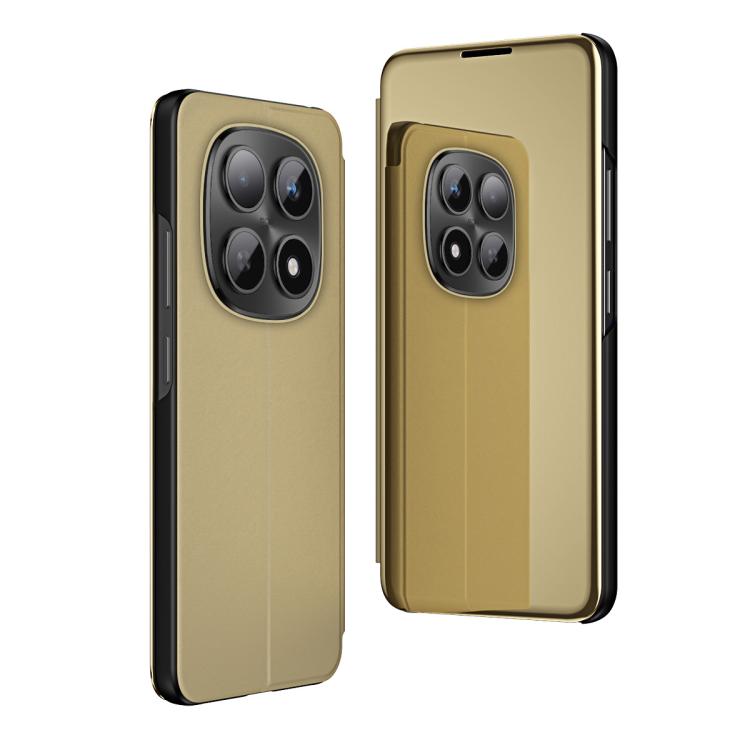 For Redmi Note 15 4G / 5G Global 164mm Plated Mirror Horizontal Flip Leather Phone Case with Holder