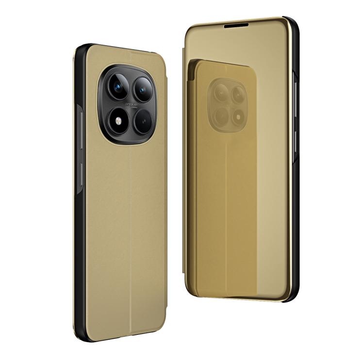 For Redmi Note 15 Pro+ Global 163.3mm Plated Mirror Horizontal Flip Leather Phone Case with Holder