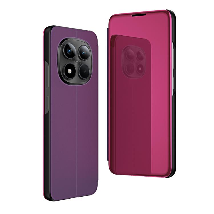 For Redmi Note 15 Pro 5G Global 163.6mm Plated Mirror Horizontal Flip Leather Phone Case with Holder