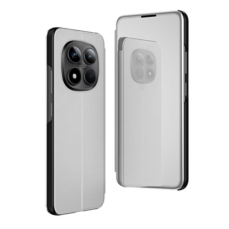 For Redmi Note 15 Pro 5G Global 163.6mm Plated Mirror Horizontal Flip Leather Phone Case with Holder