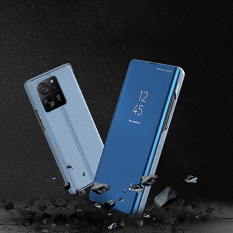 For Xiaomi Redmi 14C 4G Plated Mirror Horizontal Flip Leather Phone Case with Holder