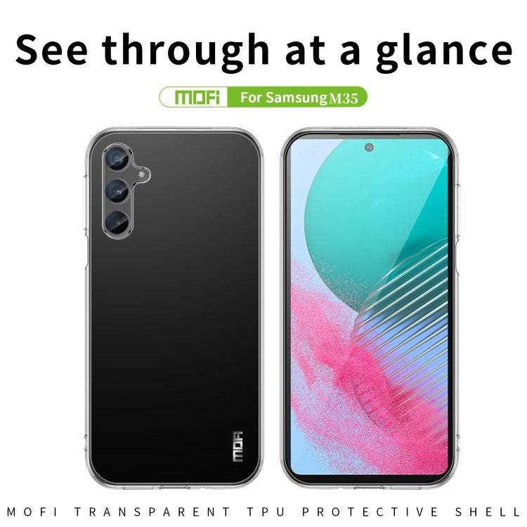 For Samsung Galaxy M35 MOFI Ming Series Ultra-thin TPU Phone Case - Transparent