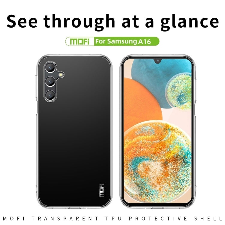 For Samsung Galaxy A16 MOFI Ming Series Ultra-thin TPU Phone Case - Transparent
