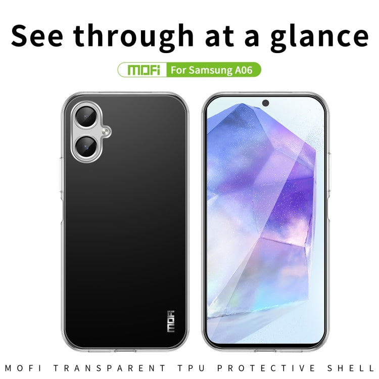 For Samsung Galaxy A06 4G MOFI Ming Series Ultra-thin TPU Phone Case - Transparent