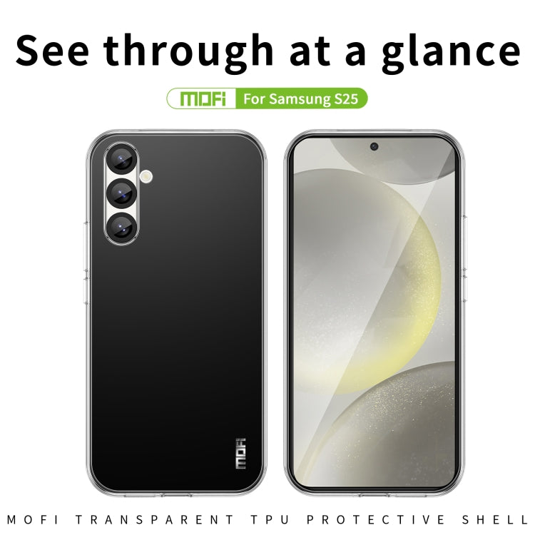 For Samsung Galaxy S25 5G MOFI Ming Series Ultra-thin TPU Phone Case - Transparent