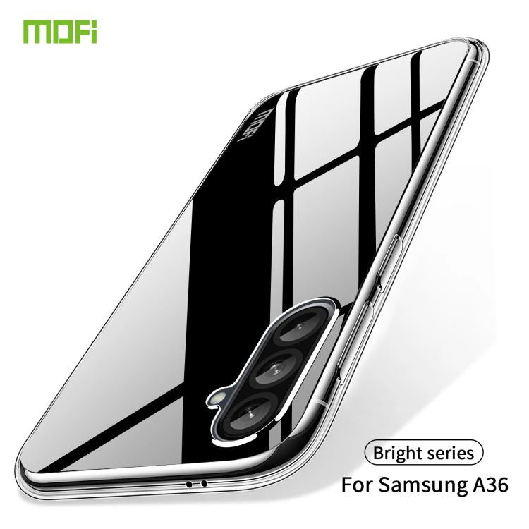 For Samsung Galaxy A36 MOFI Ming Series Ultra-thin TPU Phone Case - Transparent