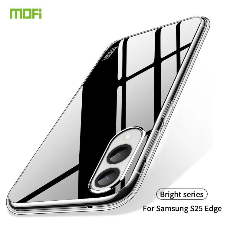 For Samsung Galaxy S25 Edge 5G MOFI Ming Series Ultra-thin TPU Phone Case - Transparent