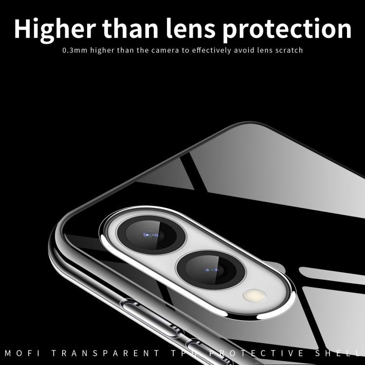 For Samsung Galaxy S25 Edge 5G MOFI Ming Series Ultra-thin TPU Phone Case - Transparent