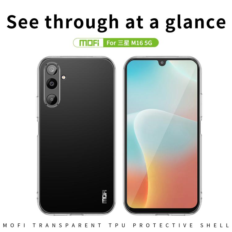 For Samsung Galaxy M16 5G MOFI Ming Series Ultra-thin TPU Phone Case - Transparent
