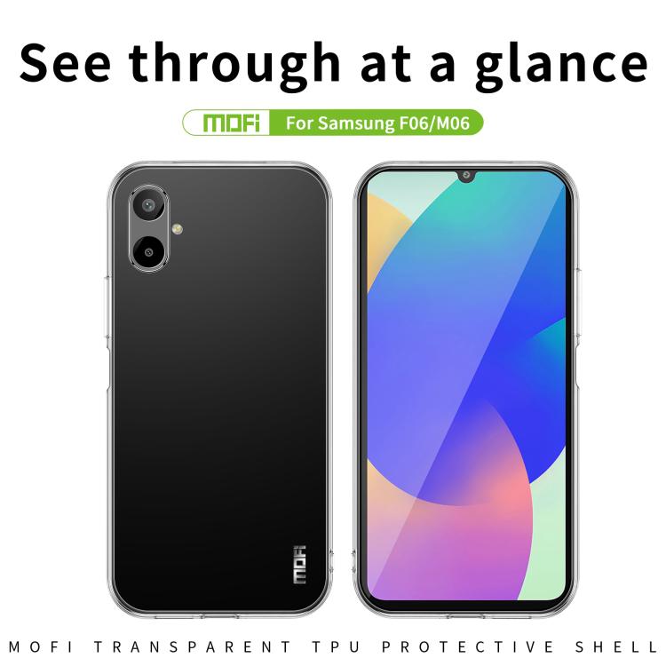 For Samsung Galaxy M06 / F06 MOFI Ming Series Ultra-thin TPU Phone Case - Transparent