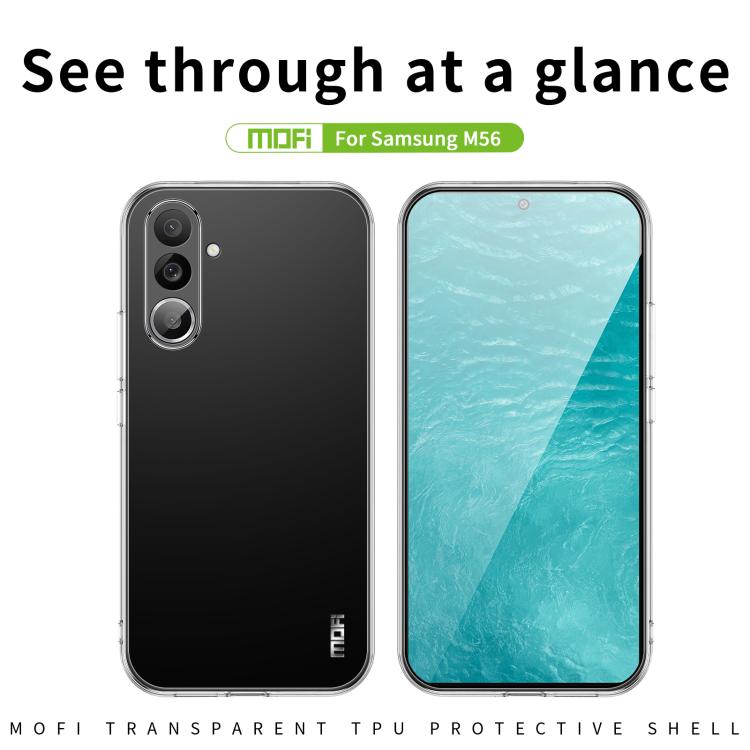 For Samsung Galaxy M56 5G MOFI Ming Series Ultra-thin TPU Phone Case - Transparent