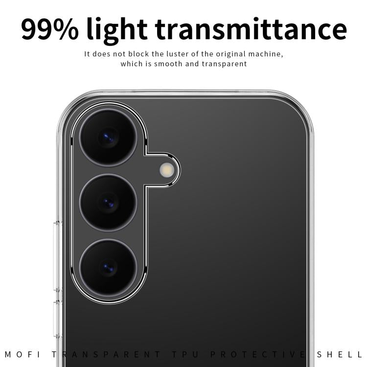 For Samsung Galaxy S25 FE 5G MOFI Ming Series Ultra-thin TPU Phone Case - Transparent
