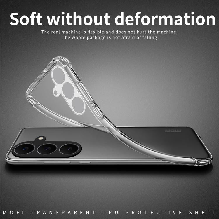 For Samsung Galaxy S25 FE 5G MOFI Ming Series Ultra-thin TPU Phone Case - Transparent