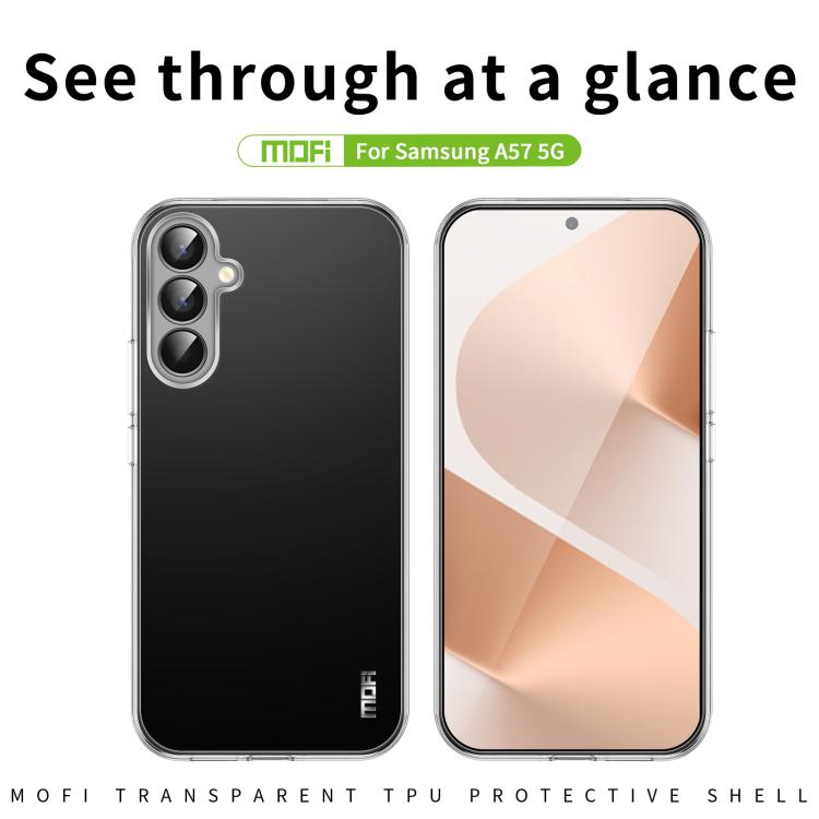For Samsung Galaxy A57 5G MOFI Ming Series Ultra-thin TPU Phone Case - Transparent