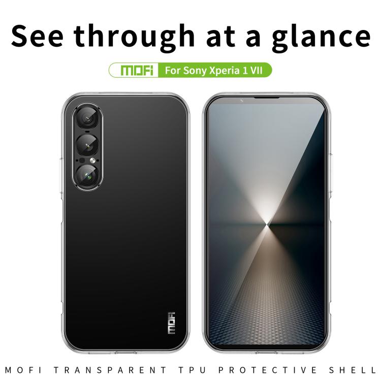 For Sony Xperia 1 VII MOFI Ming Series Ultra-thin TPU Phone Case - Transparent