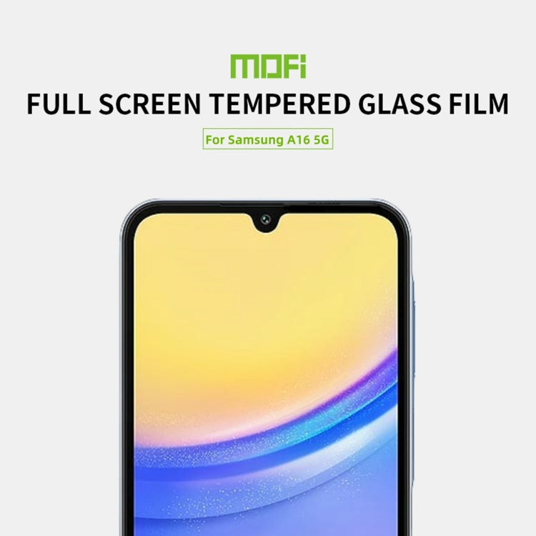 ForSamsung Galaxy A16 5G MOFI 9H 2.5D Full Screen Tempered Glass Film - Black