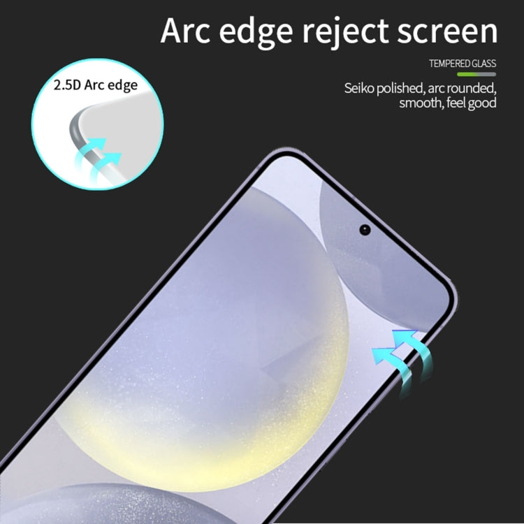 For Samsung Galaxy S25 5G MOFI 9H 2.5D Full Screen Tempered Glass Film - Black