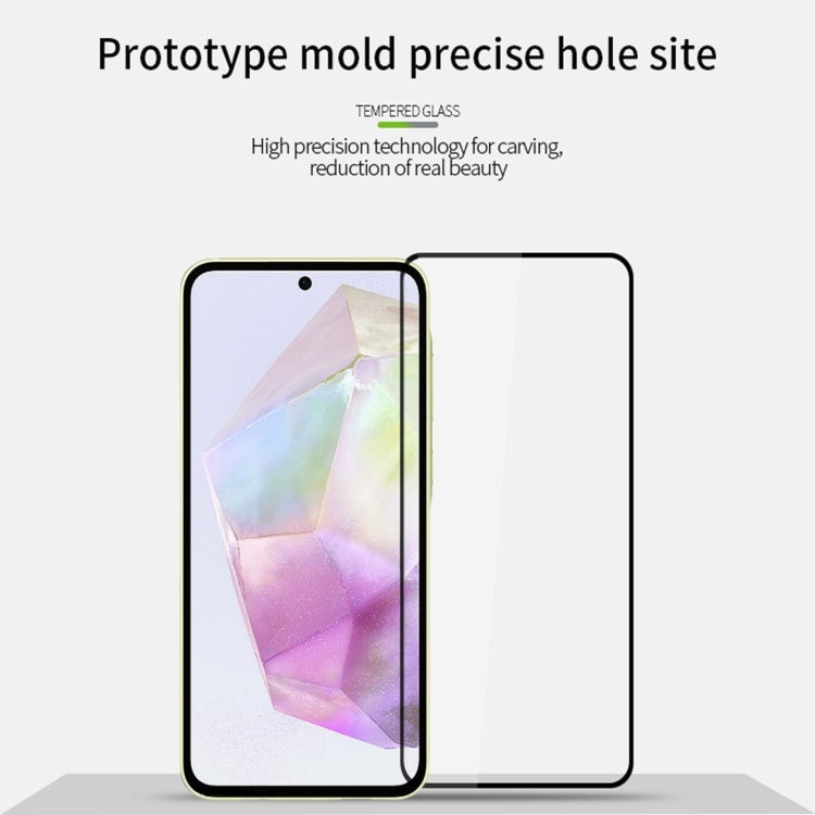 For Samsung Galaxy A36 / A56  MOFI 9H 2.5D Full Screen Tempered Glass Film - Black