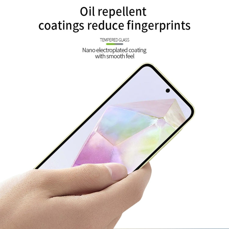 For Samsung Galaxy A36 / A56  MOFI 9H 2.5D Full Screen Tempered Glass Film - Black