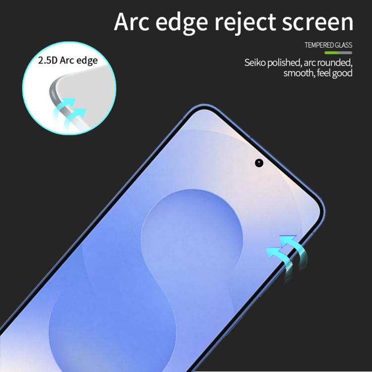 For Samsung Galaxy S25 Edge MOFI 9H 2.5D Full Screen Tempered Glass Film - Black