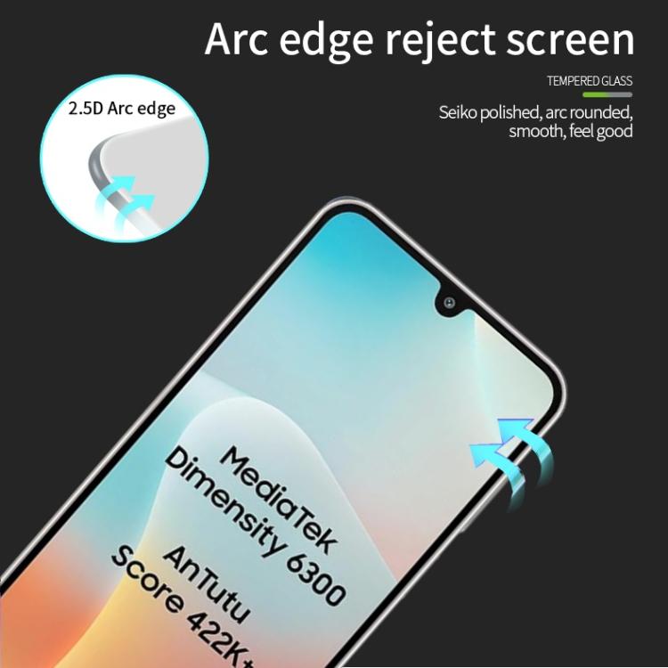 For Samsung Galaxy M16 5G MOFI 9H 2.5D Full Screen Tempered Glass Film - Black
