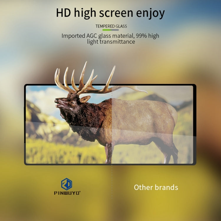 For Galaxy Z Fold6 Outer Screen PINWUYO 9H 2.5D Full Screen Tempered Glass Film - Black