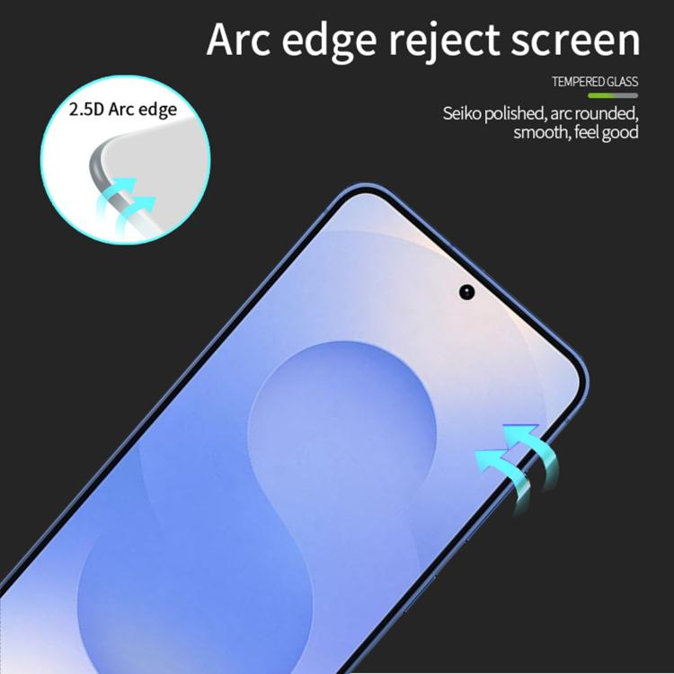 For Galaxy S25 Edge 5G PINWUYO 9H 2.5D Full Screen Tempered Glass Film - Black