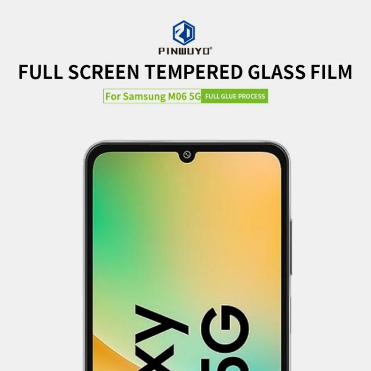 For Galaxy M06 5G PINWUYO 9H 2.5D Full Screen Tempered Glass Film - Black