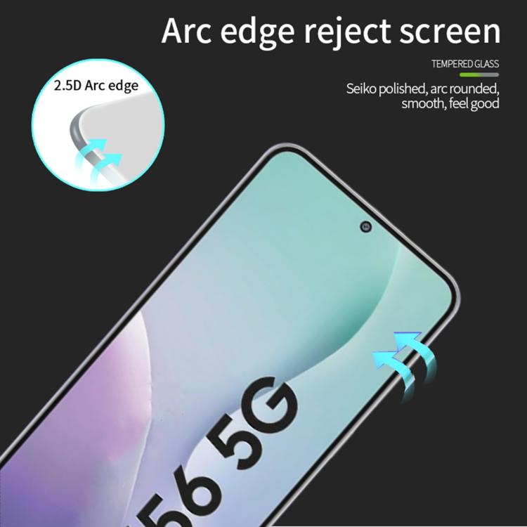 For Galaxy M56 PINWUYO 9H 2.5D Full Screen Tempered Glass Film - Black