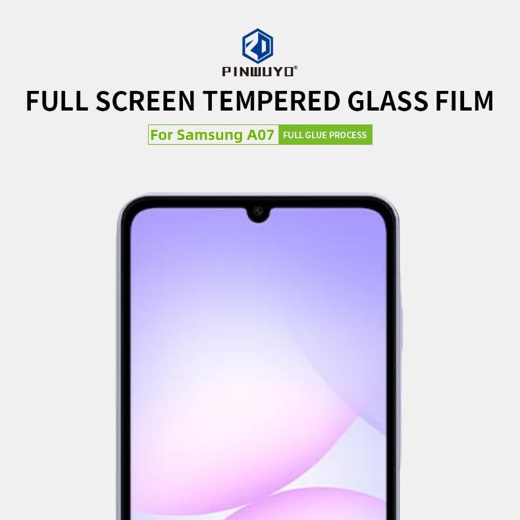 For Galaxy A07 4G PINWUYO 9H 2.5D Full Screen Tempered Glass Film - Black
