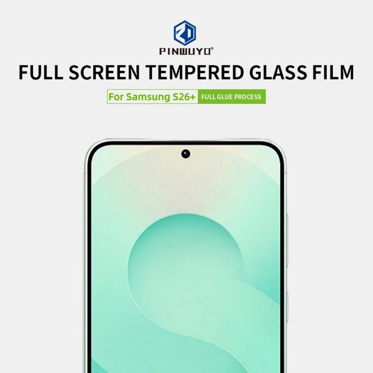 For Galaxy S26+ 5G Unlock PINWUYO 9H 2.5D Full Screen Tempered Glass Film - Black