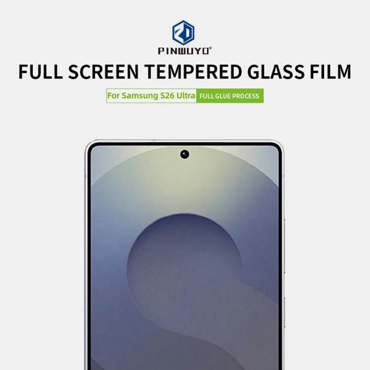 For Galaxy S26 Ultra 5G Unlock PINWUYO 9H 2.5D Full Screen Tempered Glass Film - Black