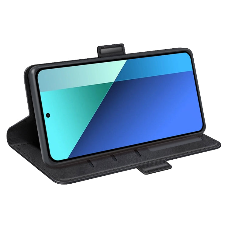 For Xiaomi Redmi Note 13 4G Dual-side Magnetic Buckle Horizontal Flip Leather Phone Case