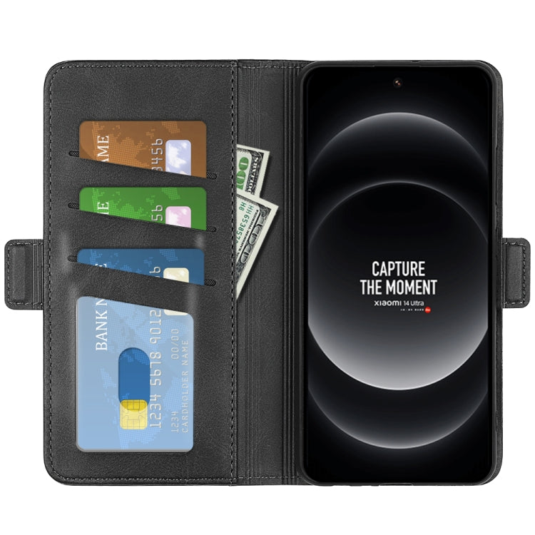 For Xiaomi 14 Ultra Dual-side Magnetic Buckle Horizontal Flip Leather Phone Case