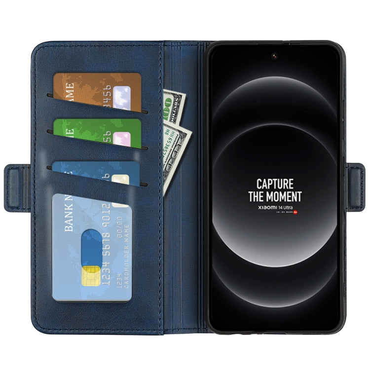 For Xiaomi 14 Ultra Dual-side Magnetic Buckle Horizontal Flip Leather Phone Case