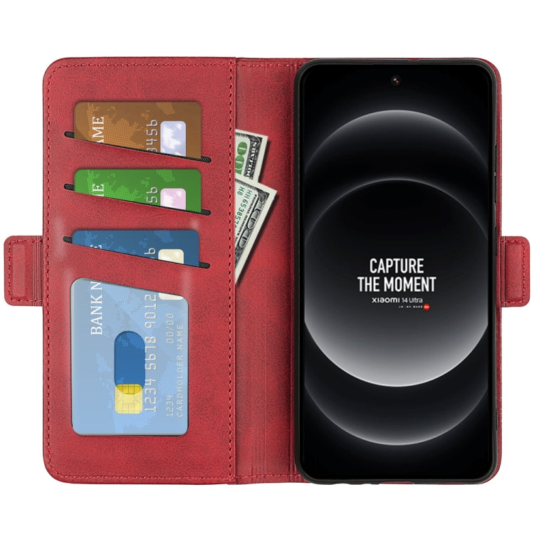 For Xiaomi 14 Ultra Dual-side Magnetic Buckle Horizontal Flip Leather Phone Case