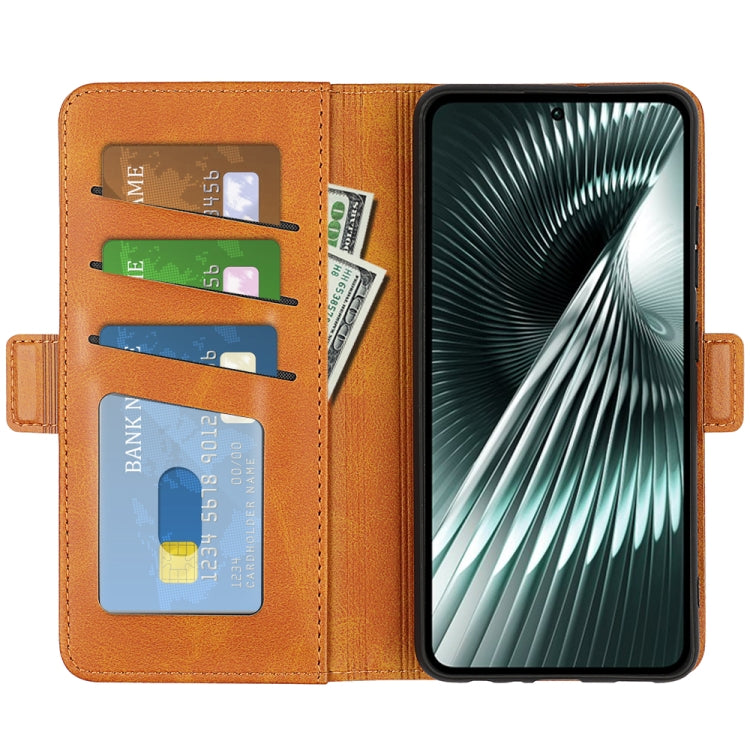 For Xiaomi Redmi Turbo 3 Dual-side Magnetic Buckle Horizontal Flip Leather Phone Case