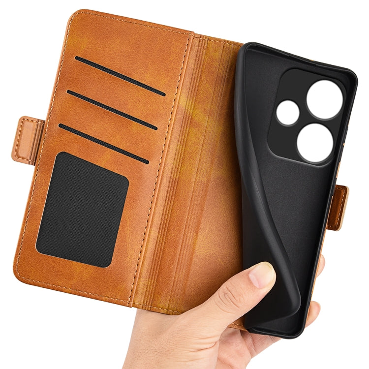 For Xiaomi Redmi Turbo 3 Dual-side Magnetic Buckle Horizontal Flip Leather Phone Case