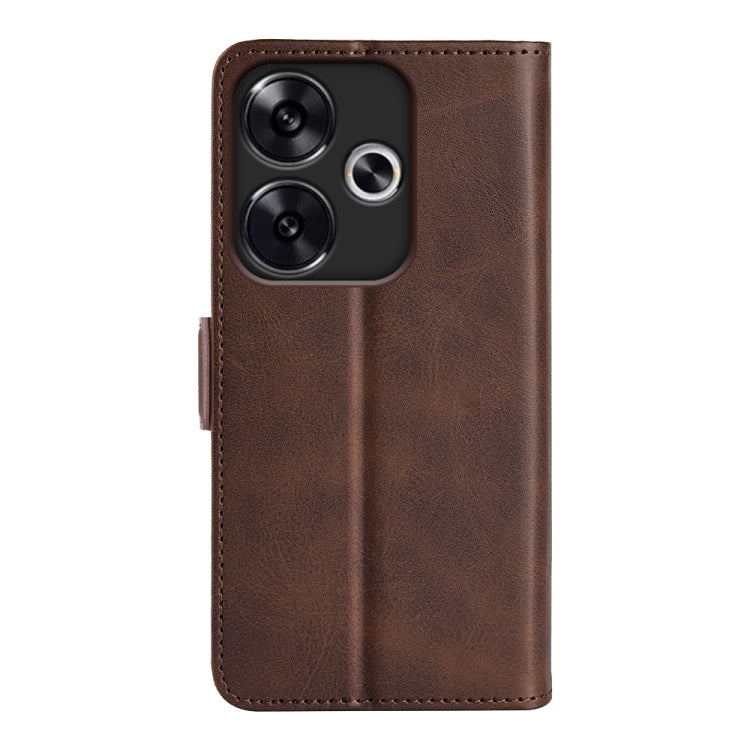 For Xiaomi Redmi Turbo 3 Dual-side Magnetic Buckle Horizontal Flip Leather Phone Case