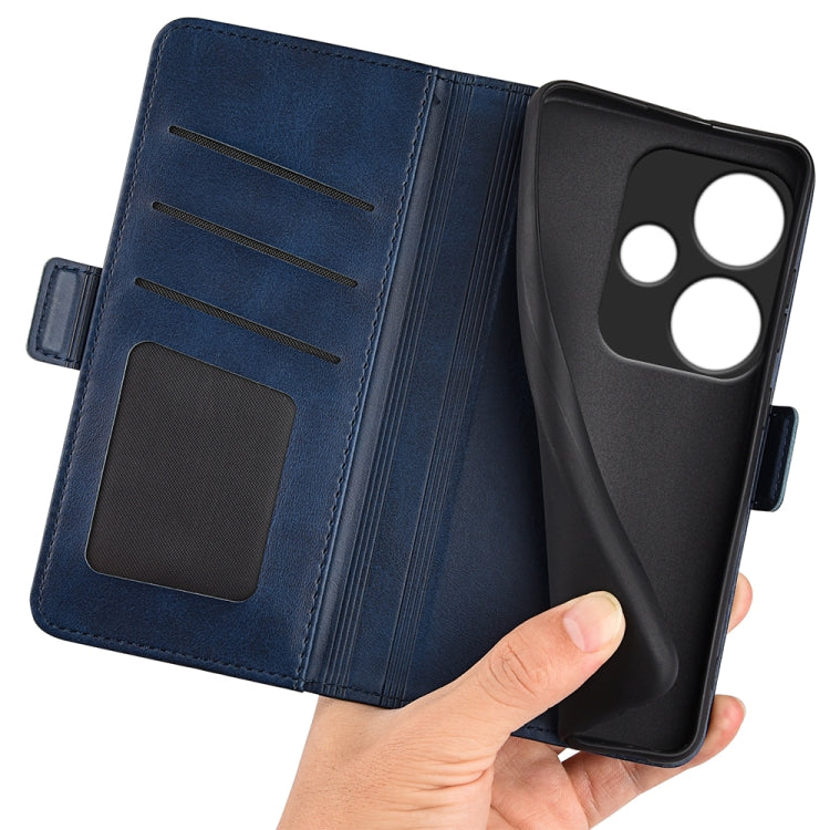 For Xiaomi Redmi Turbo 3 Dual-side Magnetic Buckle Horizontal Flip Leather Phone Case