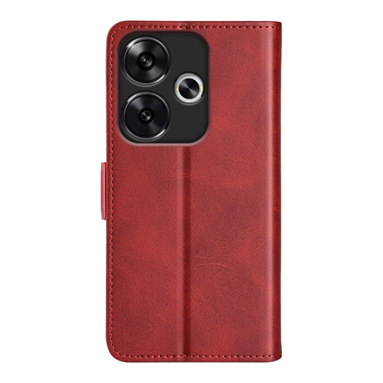 For Xiaomi Redmi Turbo 3 Dual-side Magnetic Buckle Horizontal Flip Leather Phone Case