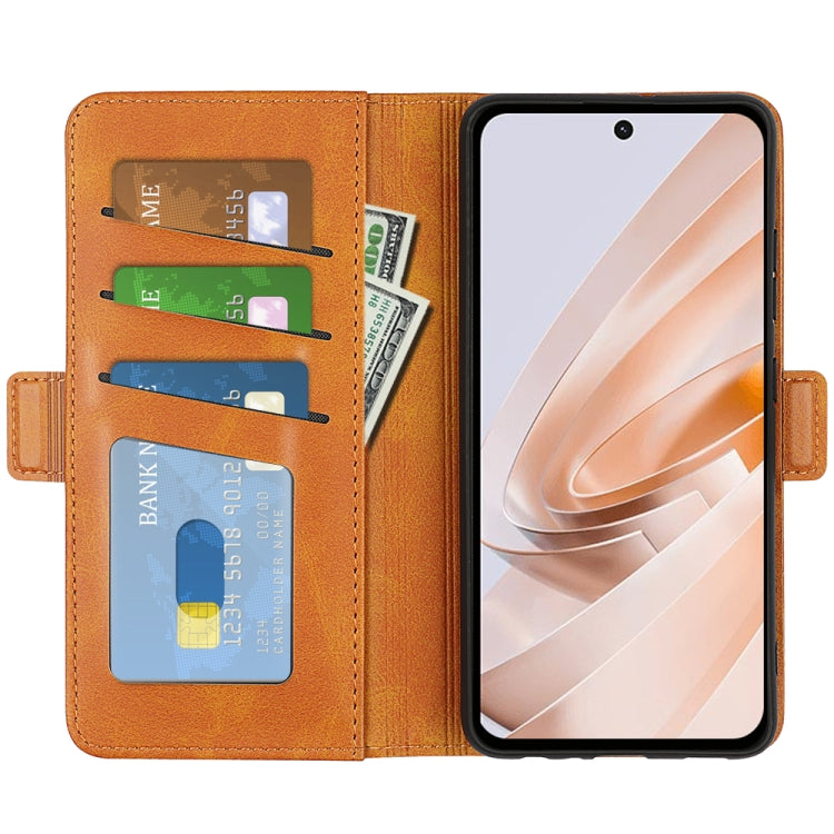 For Xiaomi Redmi Note 13R 5G Dual-side Magnetic Buckle Horizontal Flip Leather Phone Case