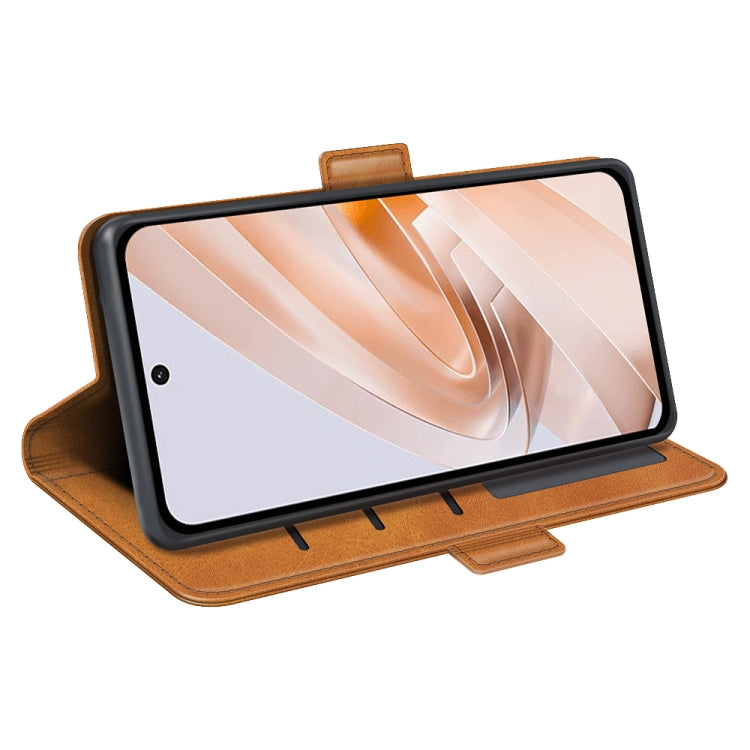 For Xiaomi Redmi Note 13R 5G Dual-side Magnetic Buckle Horizontal Flip Leather Phone Case