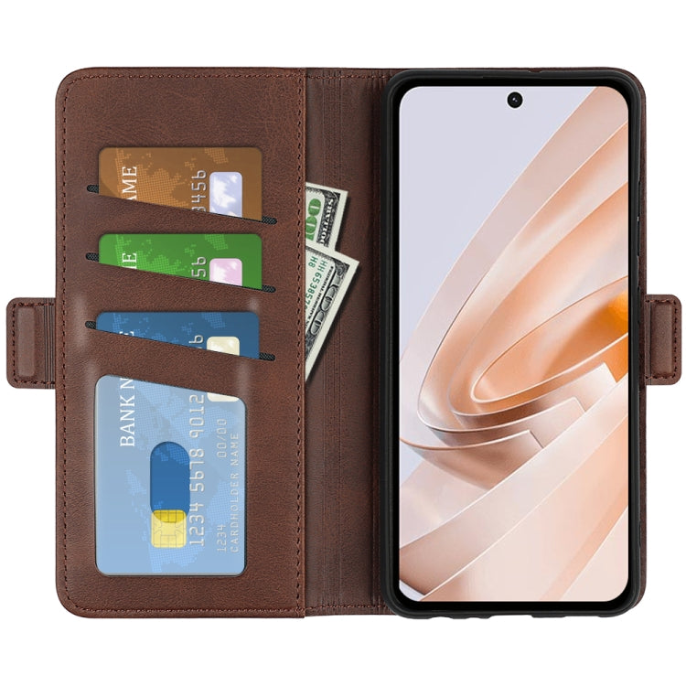 For Xiaomi Redmi Note 13R 5G Dual-side Magnetic Buckle Horizontal Flip Leather Phone Case