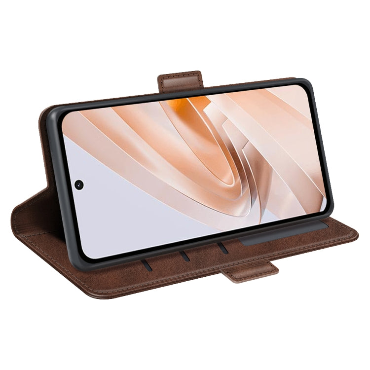 For Xiaomi Redmi Note 13R 5G Dual-side Magnetic Buckle Horizontal Flip Leather Phone Case