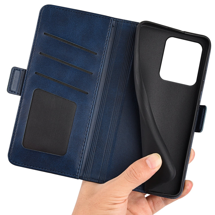 For Xiaomi Redmi Note 13R 5G Dual-side Magnetic Buckle Horizontal Flip Leather Phone Case