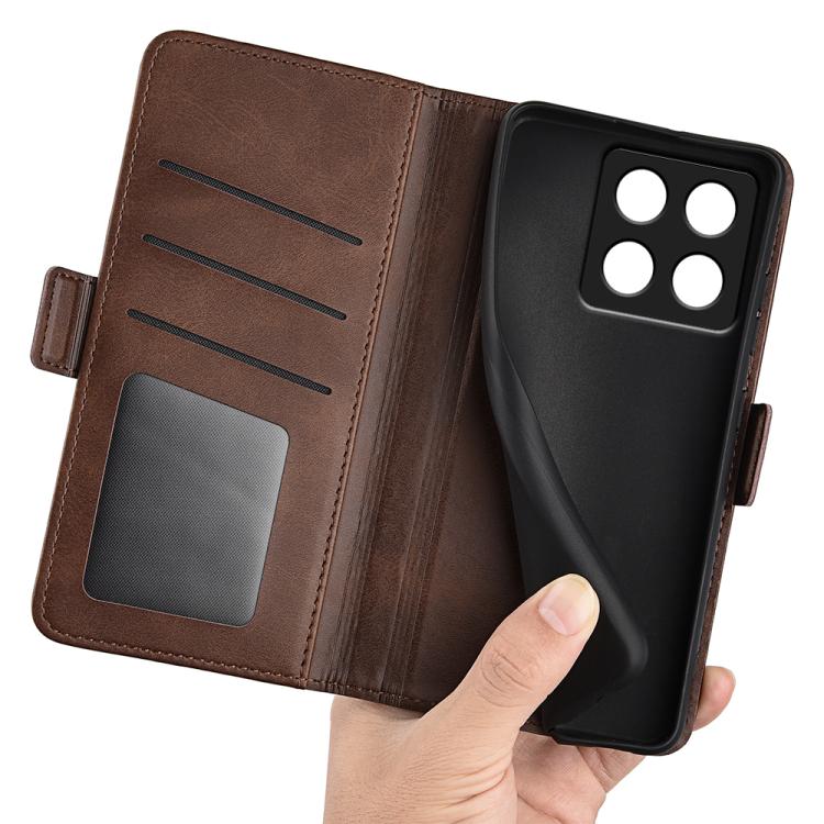 For Xiaomi 14T Dual-side Magnetic Buckle Horizontal Flip Leather Phone Case