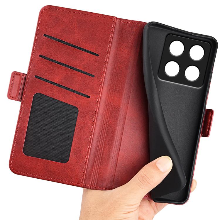 For Xiaomi 14T Dual-side Magnetic Buckle Horizontal Flip Leather Phone Case